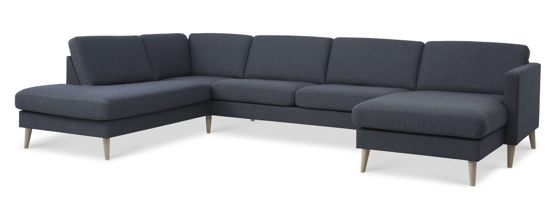 Ask Sæt 54 U-sofa med Venstre Chaiselong - Navy Blå