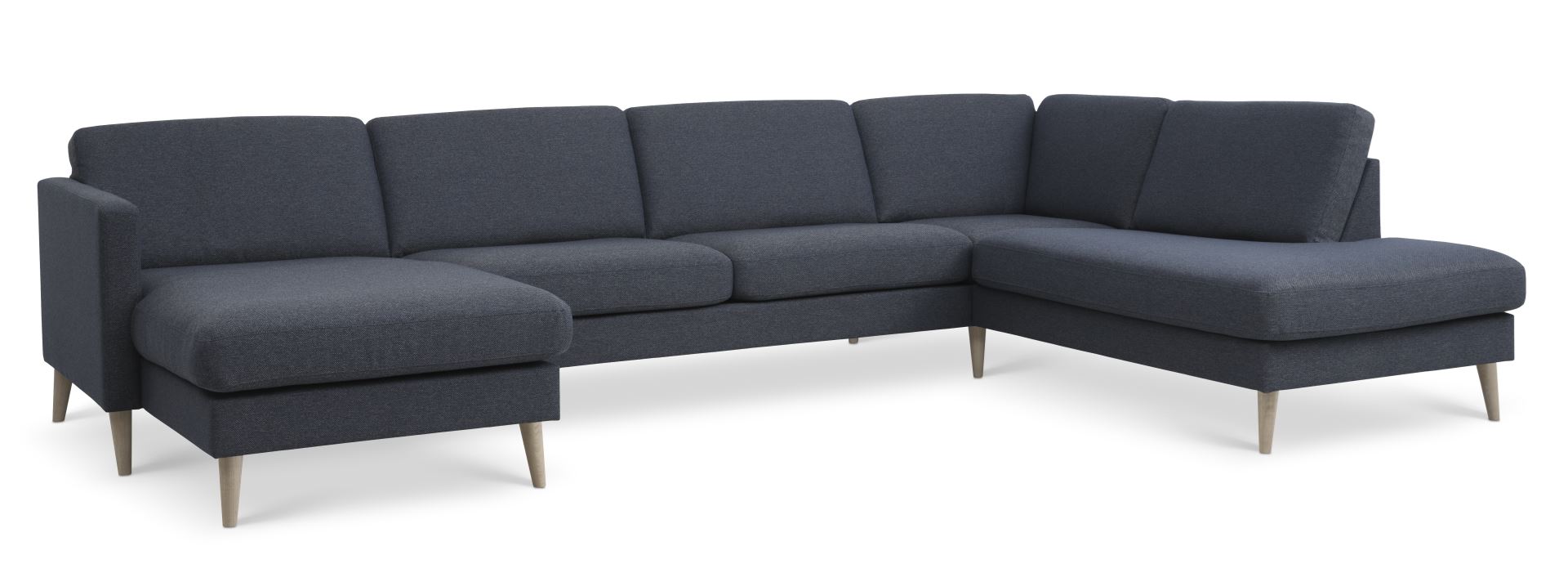 Ask Sæt 55 U-sofa med Højre Chaiselong - Navy Blå
