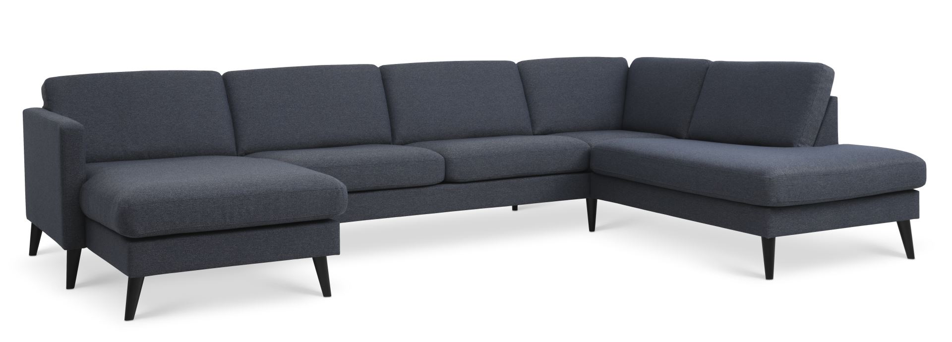 Ask Sæt 55 U-Sofa med Højre Chaiselong - Navy Blå