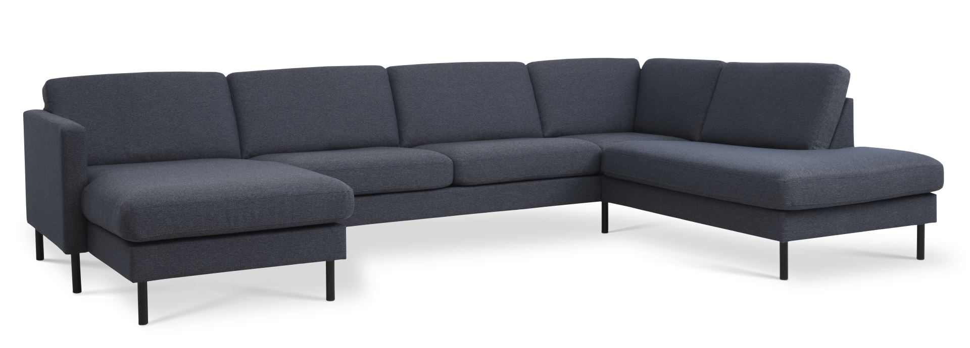 Ask Sæt 55 U-sofa med Højre Chaiselong - Navy Blå