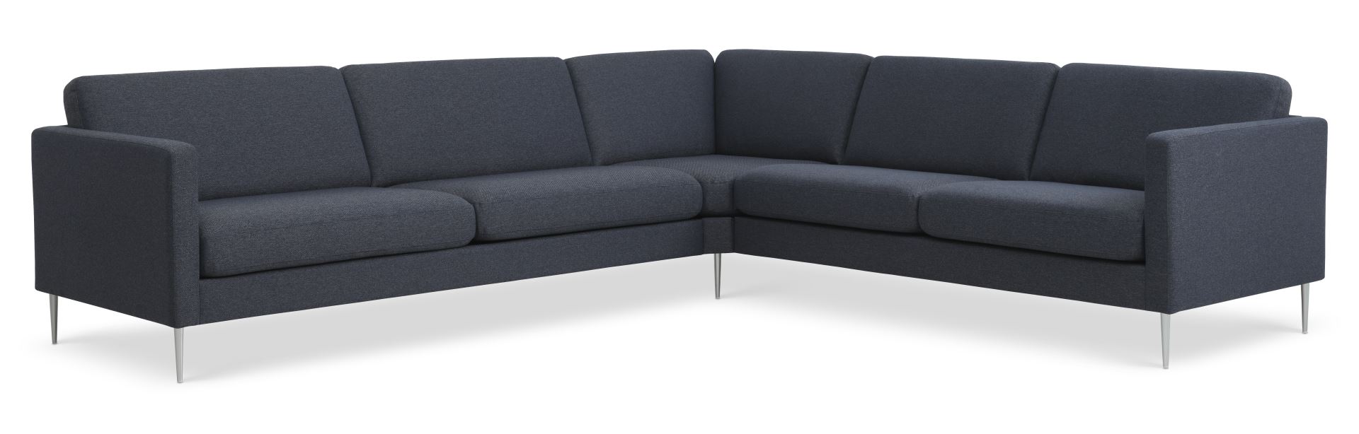 Ask Sæt 57 Hjørnesofa i Navy Blå Polyester - November Tilbud
