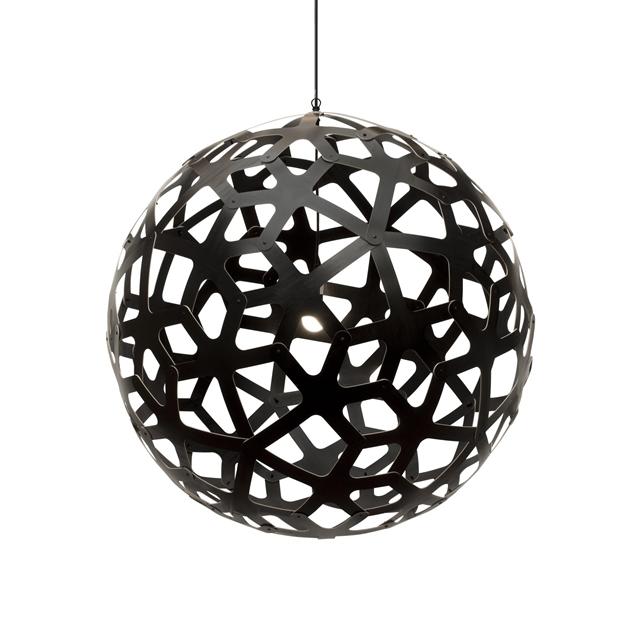 David Trubridge Coral Pendel Ø100 - Sort Belysning