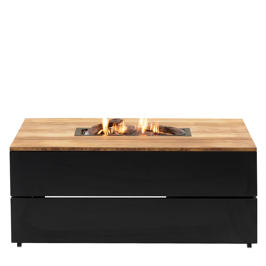 Cosi Fires Cosipure Ildbord i Teaktræ og Sort Aluminium
