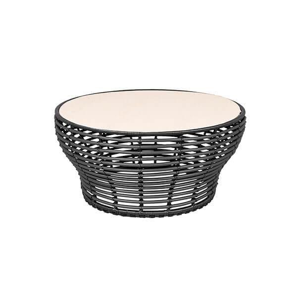 Cane-line Basket Sofabord - Stor med Tevertin Bordplade