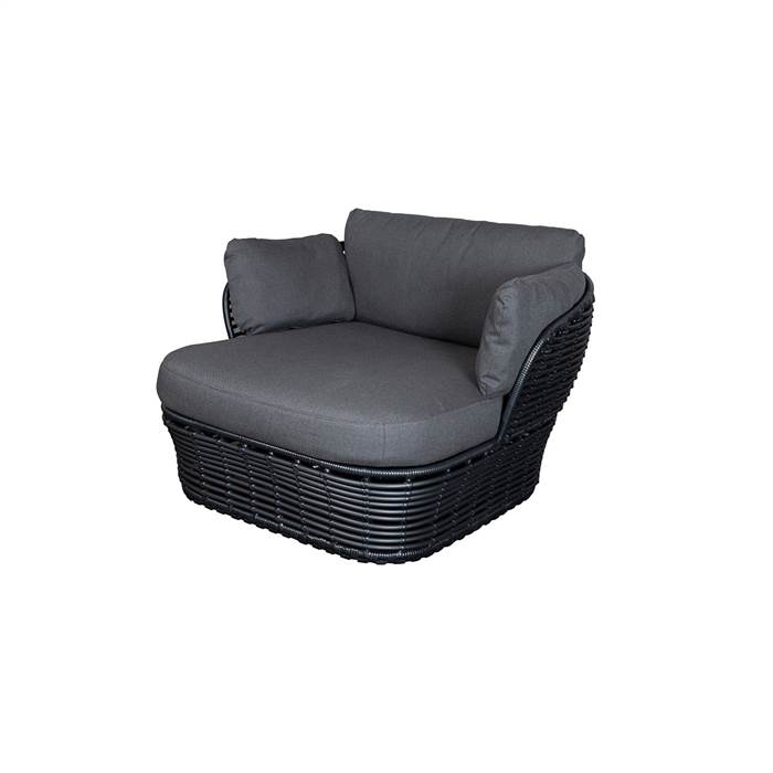 Cane-line Basket Loungestol med Hynde - Grafit Design