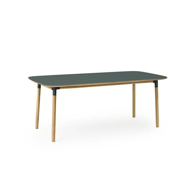 Normann Copenhagen Form Spisebord 95x200 Grøn Egetræ