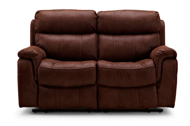Haga Arizona Biografsofa med El Recliner - Brunt Mikrofiber