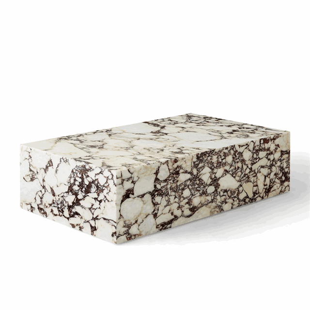 Audo Plinth Sofabord i Calacatta Viola Marmor