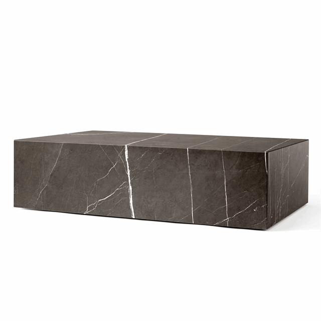 Audo Plinth Sofabord i Grå Kendzo Marmor - Unik Design