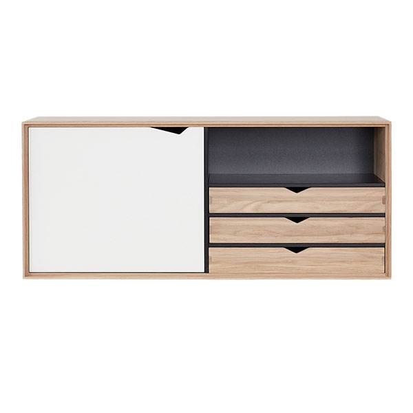 Andersen Furniture S2 Reol - Eg Sæbe - 2 Rum - Højde 51 cm