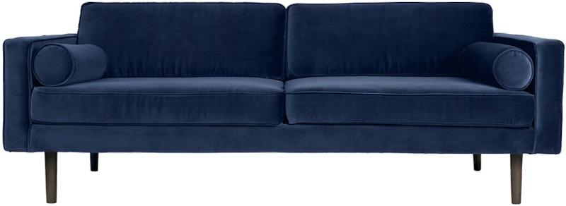 Wind Sofa Safir i Velour - Stilfuld 3-personers Sofa