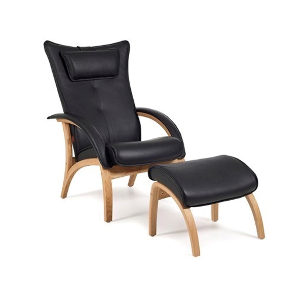 Brunstad Delta Legend Lænestol med Skammel - Black Friday Tilbud
