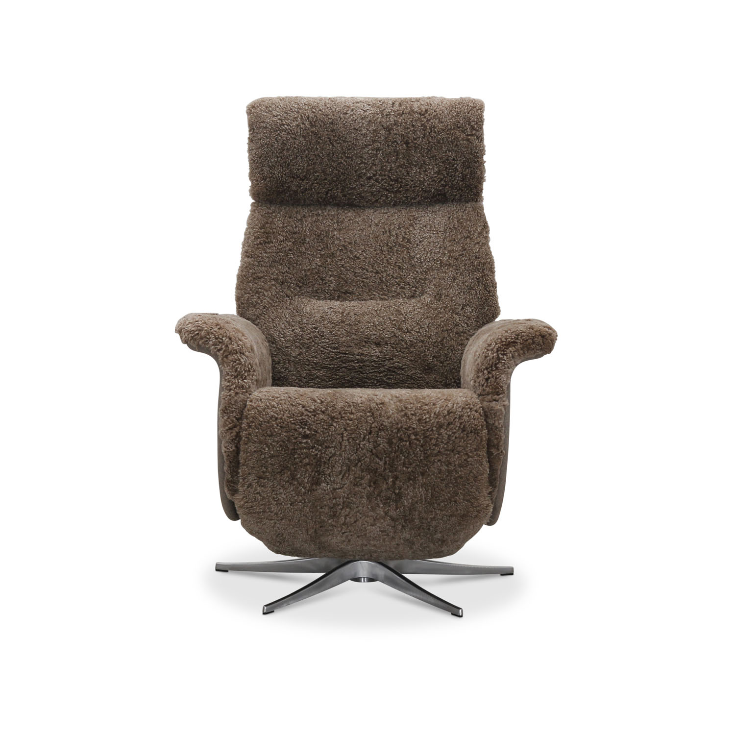 Haga Lissabon Recliner - Lysebrun Fåreskind & Metal