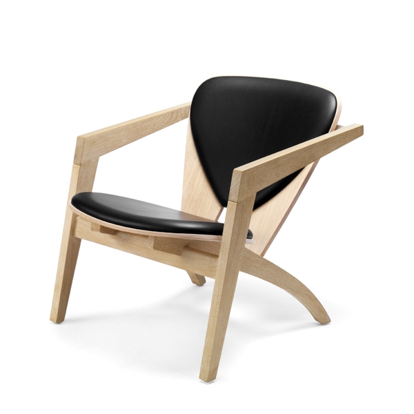Wegner Butterfly GE460 Stol i Ubehandlet Eg og Læder