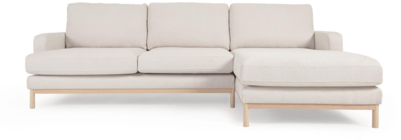 Mihaela Højrevendt Chaiselong Sofa i Hvid - Moderne Design