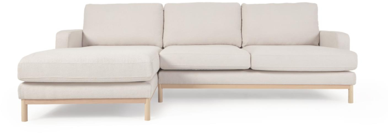 Elegant Mihaela Chaiselong Sofa i Hvid - Venstrevendt