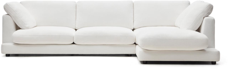 Gala Højrevendt Chaiselong Sofa i Hvid - Komfort og Stil