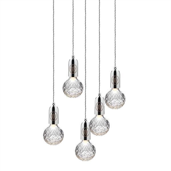 Lee Broom Crystal Bulb Pendel i Klar og Krom