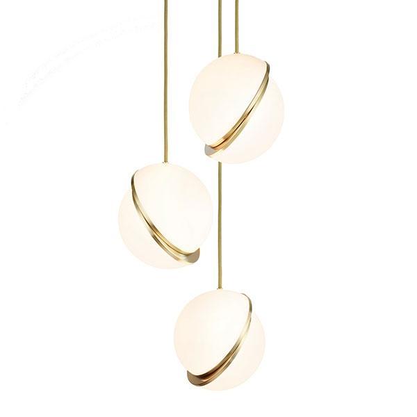 Lee Broom Mini Crescent Pendel i Opal Messing