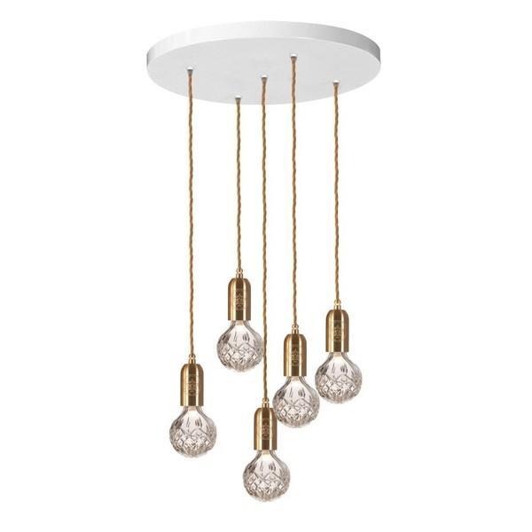 Lee Broom Crystal Bulb Pendel i Klar Messing - Elegant Design