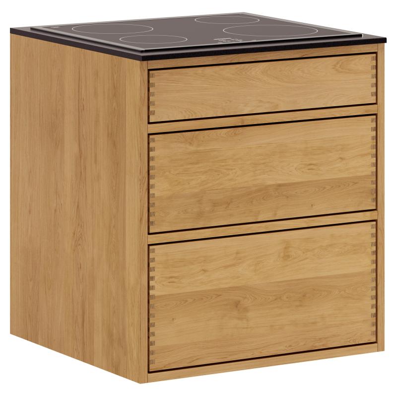 Just Wood Underskab Push 60 cm - Forberedt til Kogeplade