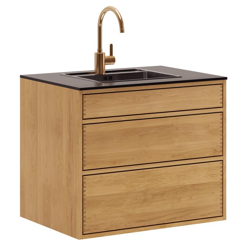 80 cm Just Wood Push Vaskeskab - 60 cm Dybde Tilbud!