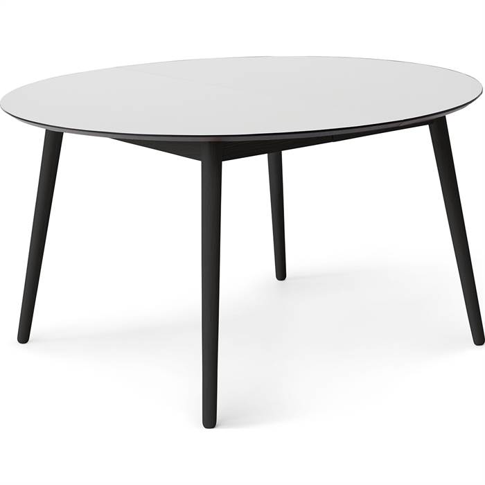 Meza By Hammel Rundt Spisebord - Hvid Laminat med Sort Ben