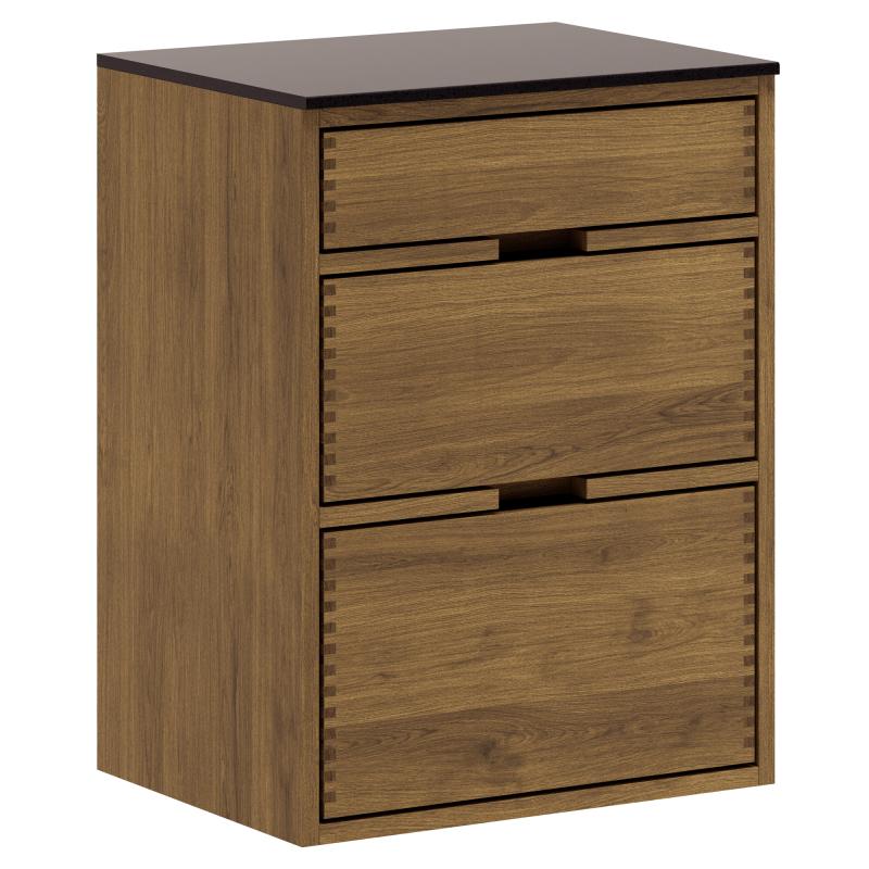 Mørkolieret Just Wood Underskab - 50 cm Bredde, 40 cm Dybde