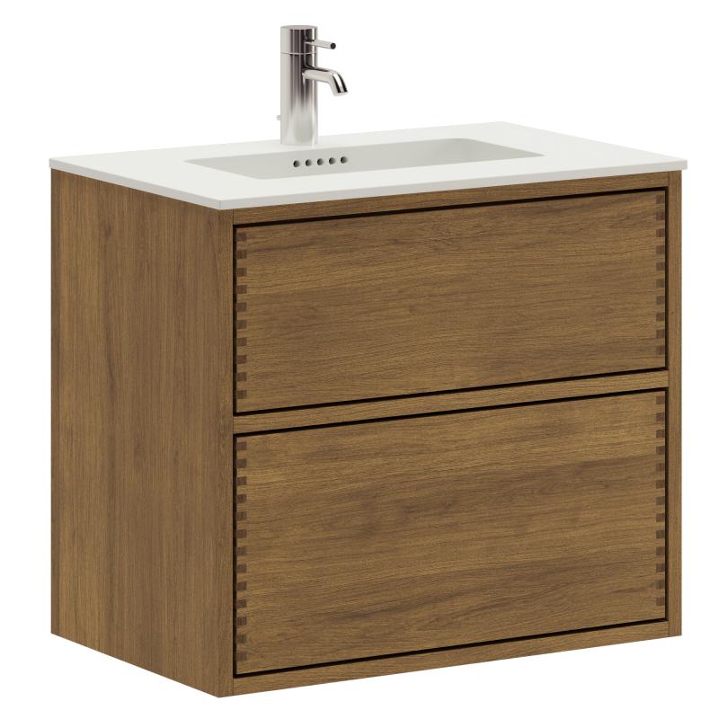 Mørkolieret Just Wood Mini Push Badmøbel med Skuffer