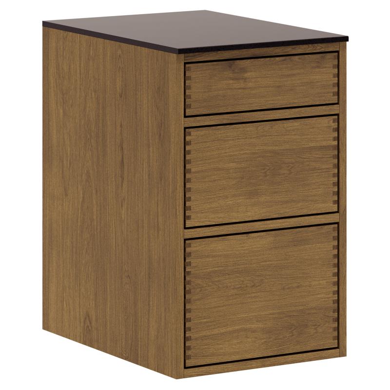 Mørkolieret Just Wood Push Underskab - 60 cm Dybde