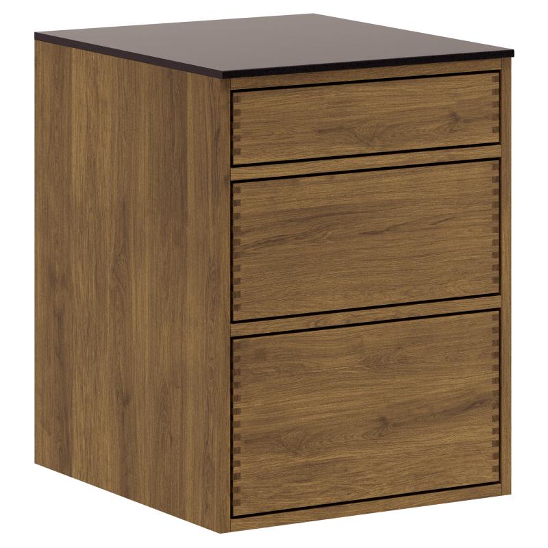 Mørkolieret Just Wood Push Underskab - 60 cm Dybde