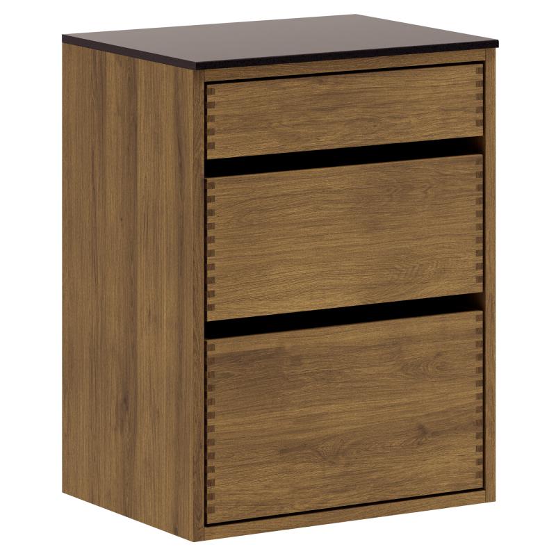 Mørkolieret Just Wood Underskab - 50 cm med tilbud!