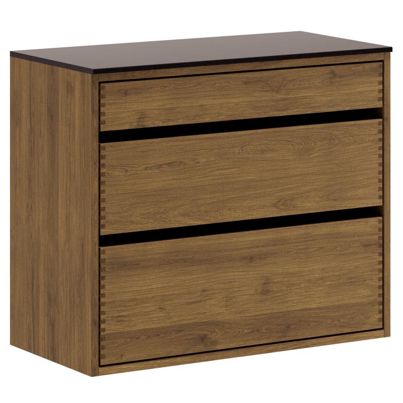 80 cm Mørkolieret Just Wood Original Underskab - Udsalg!