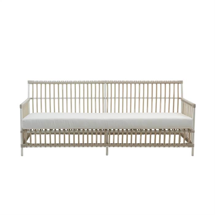 Sika Design Caroline 3-personers Sofa - Udendørs, Hvid & Sort