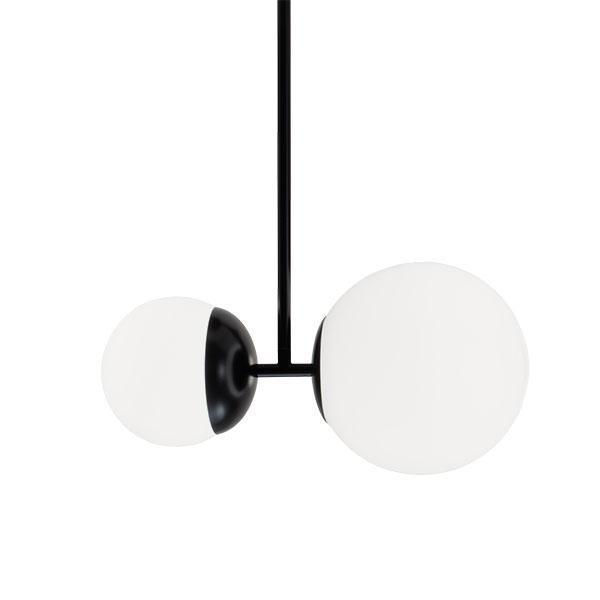 Tato Biba Pendel 160cm - Mat Sort & Hvid Designlampe