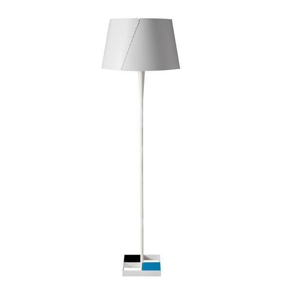 Tato De-lux D4 Gulvlampe i Blå og Mat Hvid - Stilren Design