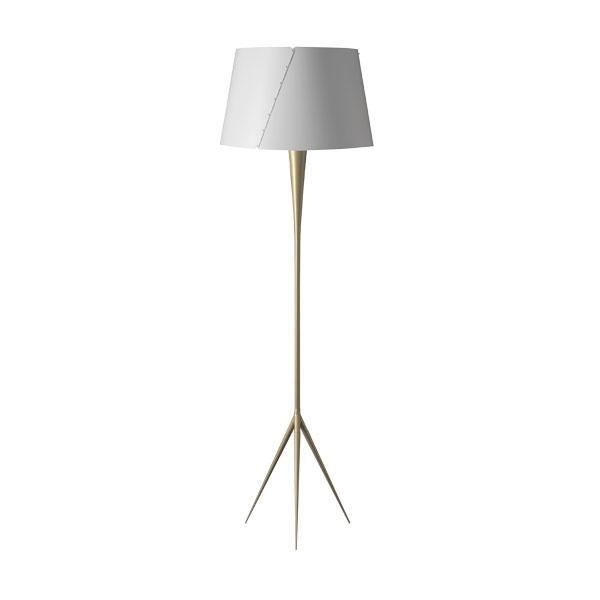 Tato De-lux B Gulvlampe i Guld og Mat Hvid
