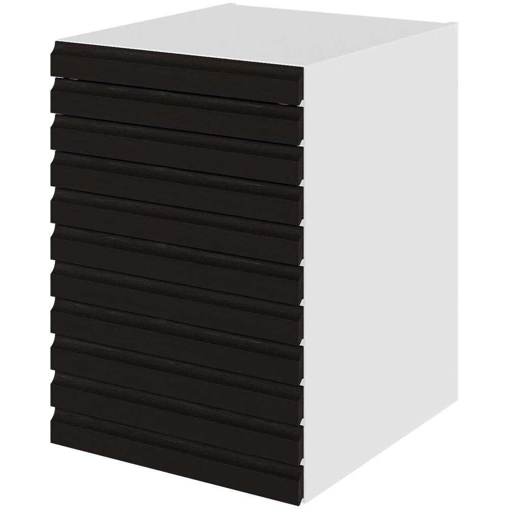 Multi-living Køkken Skuffeskab - S-line Sort, 4 skuffer