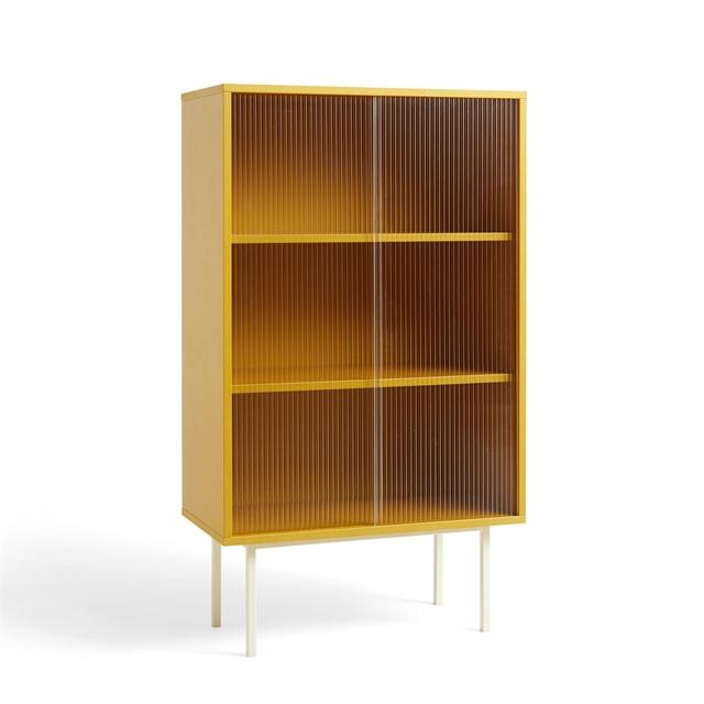 Hay Colour Cabinet - Høj Gul Skab med Glasdøre