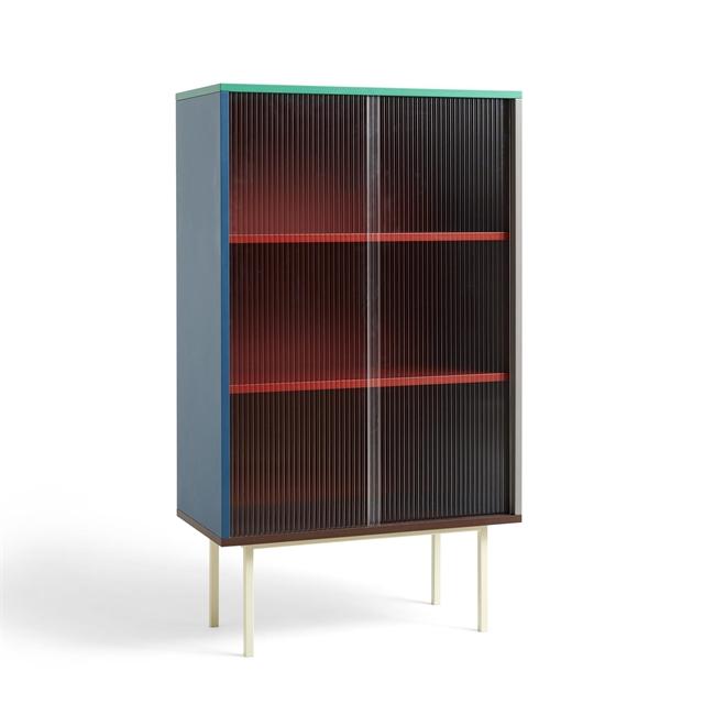 HAY Colour Cabinet - Højt Skab med Glasdøre Multifarvet
