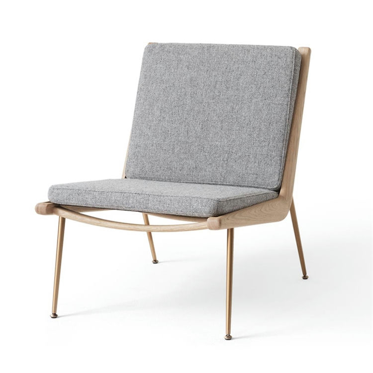 Andtradition Boomerang Loungestol - Oiled Oak & Brass