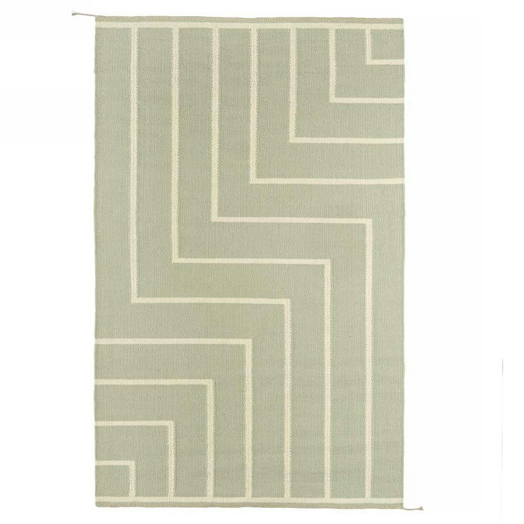 Nordic Modern Vibeke Klint VK1 Tæppe - Oliven/Hvid 200x310 cm