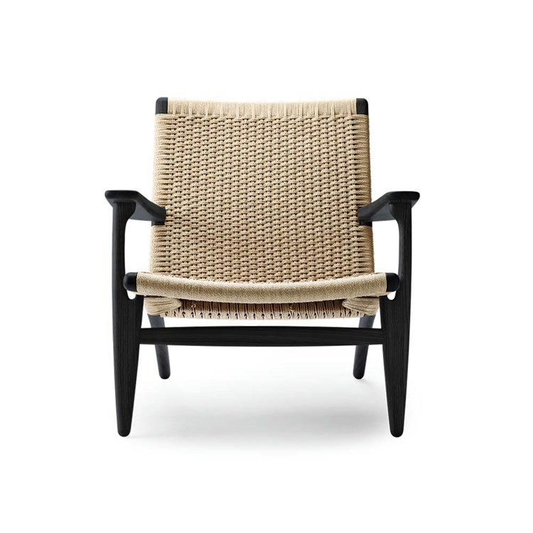 Carl Hansen & Søn CH25 Loungestol - Sortmalet Eg/Naturflet