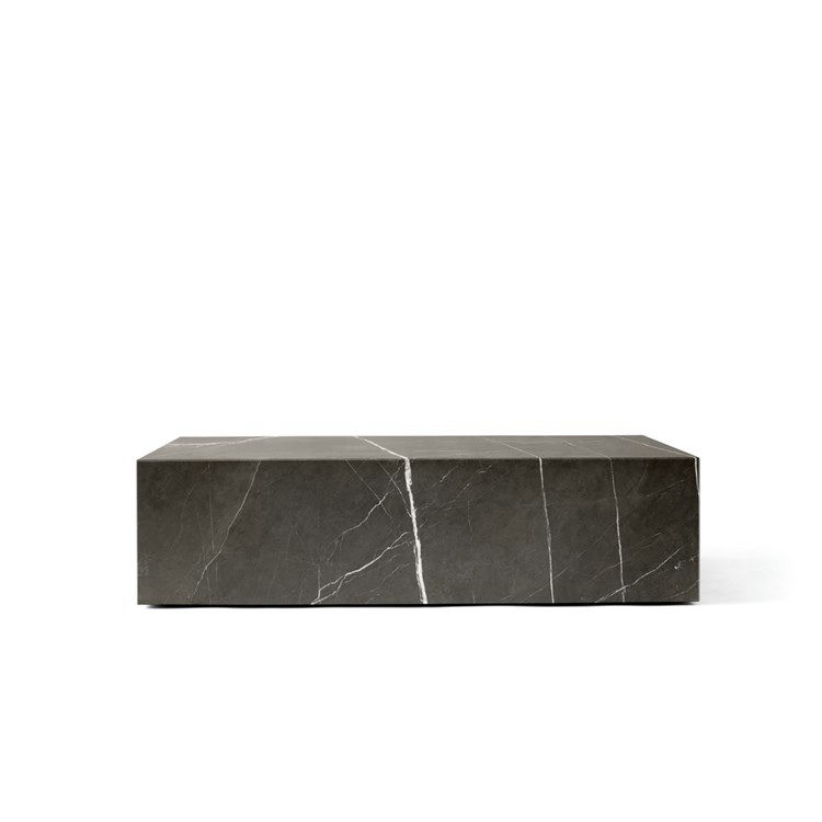 Audo Plinth Lavt Marmorbord i Grå og Brun