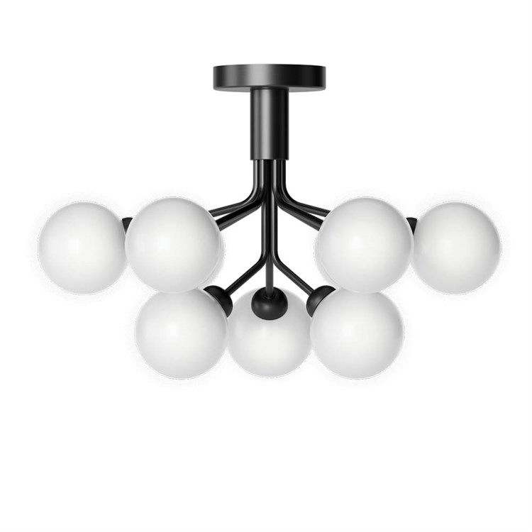 Nuura Apiales Loftlampe i Satin Black og Opal White