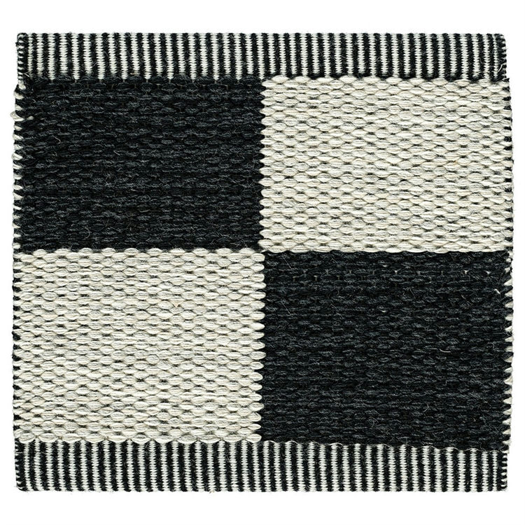 Kasthall Checkerboard Icon Tæppe - Midnight Black 165x240