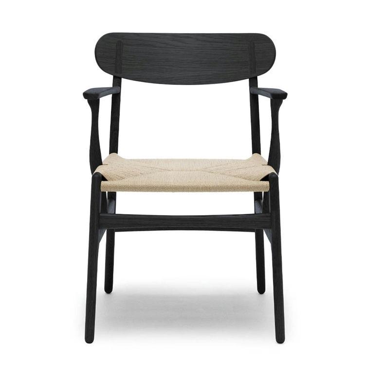 Carl Hansen & Søn CH26 Spisebordsstol - Sort Eg Naturflet