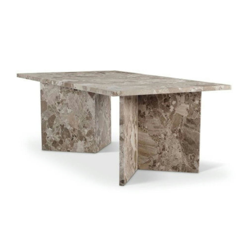 Wabi Sabi Konkylie Sofabord i Marrone Marmor