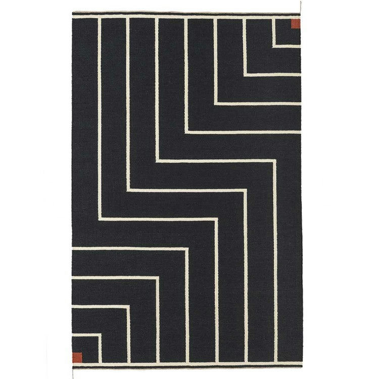 Nordisk Modern Vibeke Klint VK1 Tæppe i Sort/Hvid 200x310 cm