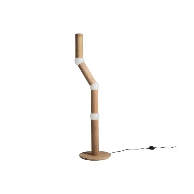 Oblure Lightbone Gulvlampe i Naturlig Eg - Unik Designoplevelse